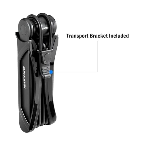 Folding Bike Lock, Compact Lightweight High Security Anti-Theft Foldable Bicycle Lock with 2 Keys and Mount — Cable, Kryptonite