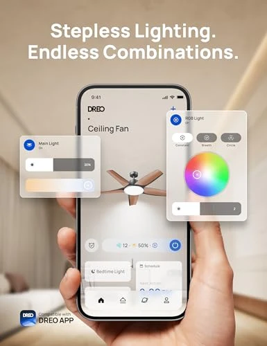 Low Profile Ceiling Fan with Lights — Ceiling Fans, Dreo