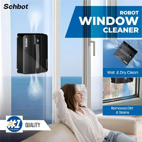 Window Cleaning Robot with Automatic Spray — Smart Cleaning Robots, Schbot