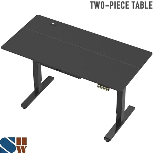 Electric Height Adjustable Standing Desk with Drawer and Memory Preset — Office, SHW