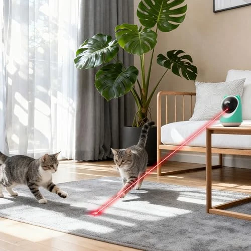 Indoor Pet Camera with Auto-Tracking, Cat Laser, Motion Detection, Night Vision, and 2-Way Audio — Cameras & Monitors, ASFSKY