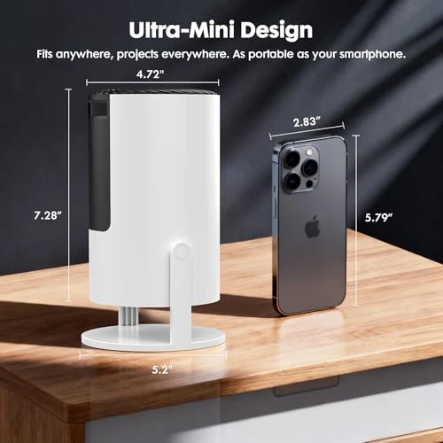 Portable Projector with WiFi 6 and Bluetooth 5.2 — Home Theater Projectors, YINCODI