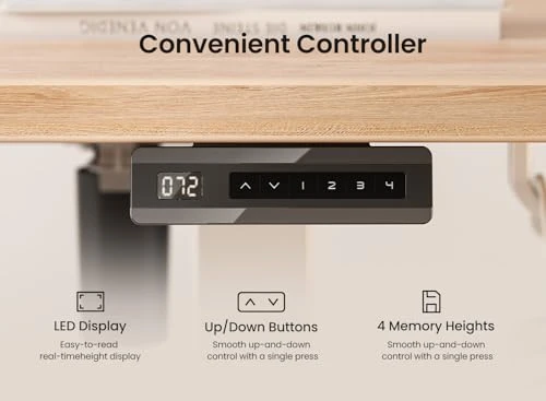 Standing Desk, Ergonomic, Electric Height Adjustable, Sit and Stand Up, Computer Office Desk with Splice Board — Workspace Solutions, BANTI