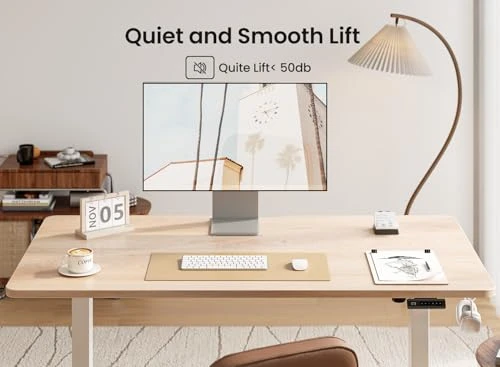 Standing Desk, Ergonomic, Electric Height Adjustable, Sit and Stand Up, Computer Office Desk with Splice Board — Workspace Solutions, BANTI