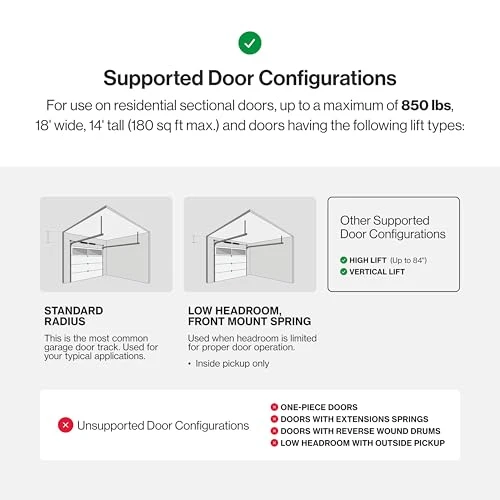 Wall Mount Smart Garage Door Opener, Genie