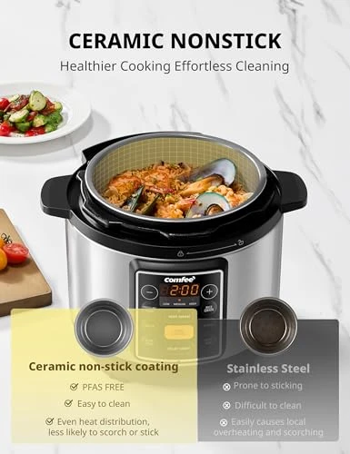 7-in-1 Small Electric Pressure Cooker — Electric Pressure Cookers, COMFEE'