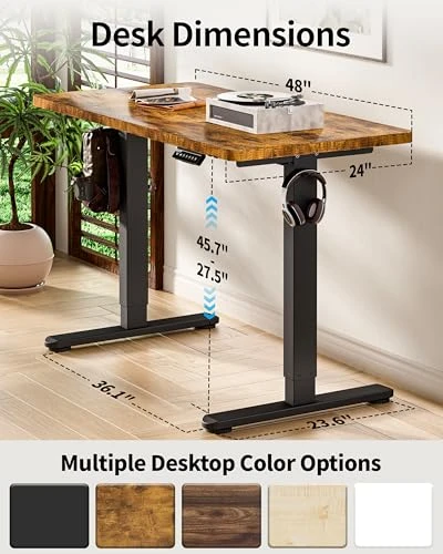 Electric Adjustable Standing Desk — Monitor Stands, BIZUM