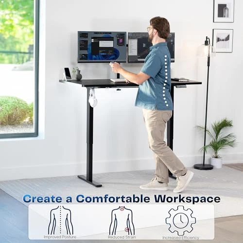 Electric Standing Desk with Memory Height Adjustment — Office, VIVO