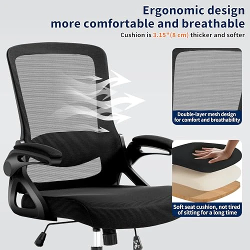 Ergonomic Office Chair with Adjustable Lumbar Support and Breathable Mesh — Desk Chairs, Nexthro