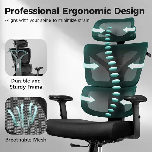 Ergonomic Office Chair — Desk Chairs, ALLGOD