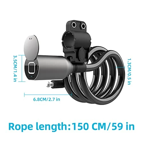 Fingerprint Bike Lock Cable — Cable, Eseesmart