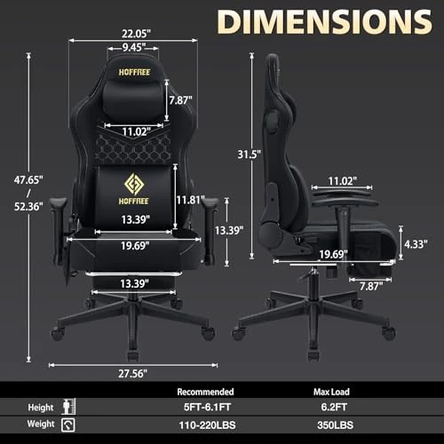 Gaming Chair with Speakers and Massage — Smart Chairs, HOFFREE