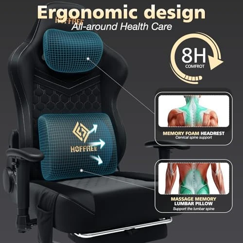Gaming Chair with Speakers and Massage — Smart Chairs, HOFFREE