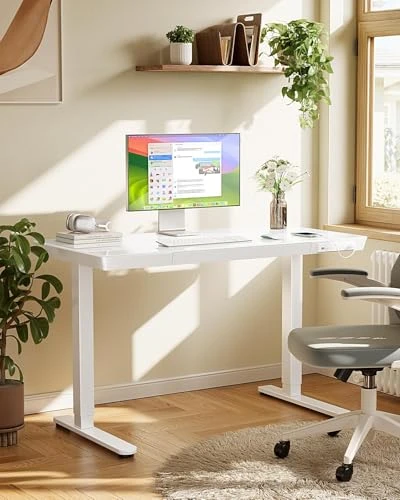 Glass Standing Desk with Drawer — Stands, Marsail