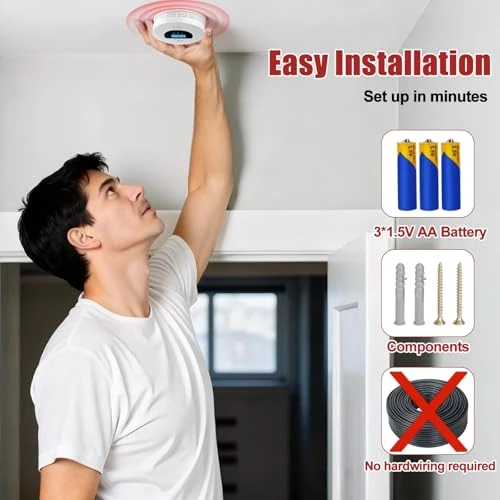 Interconnected Smoke Detectors and Carbon Monoxide Alarm 3-Pack, WUZETIAN