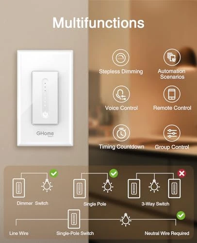 Smart Dimmer Switch — Smart Switch, GHome Smart
