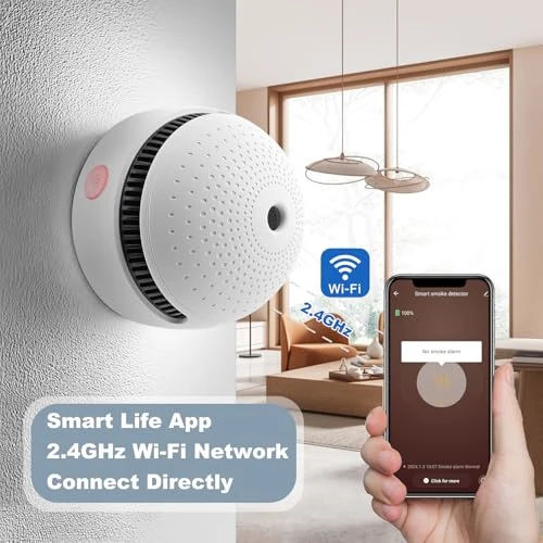 Smart Smoke Detector with 10-Year Battery — Smoke & CO Detectors, Soewolit