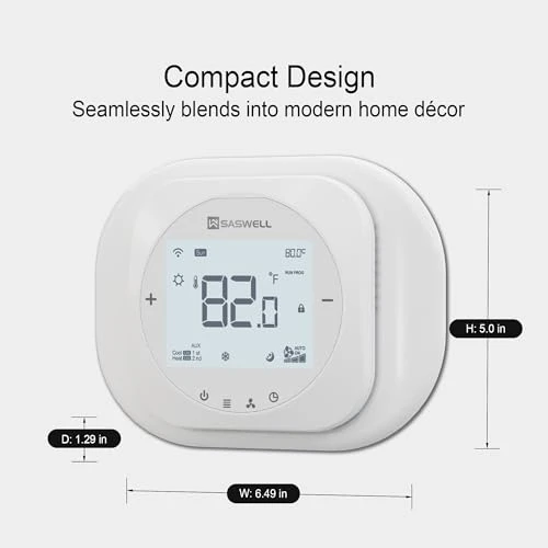 Smart WiFi Thermostat — HVAC Controls, SASWELL