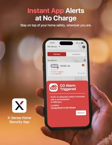 Wi-Fi Plug-in Carbon Monoxide Detector with AAA Battery Backup — Carbon Monoxide Detectors, X-Sense