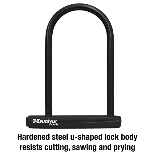 Black Bike Lock with Key, Standard Size U-Lock — U-Lock, Master Lock