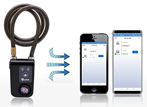 Bluetooth Bike Lock with Alarm — Cable, NUNET