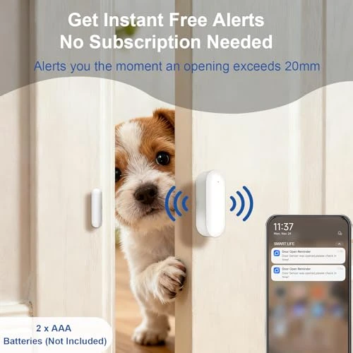 Magnetic Door Sensor Alarm with App Alerts — Smart Home Security, WARROXIDE