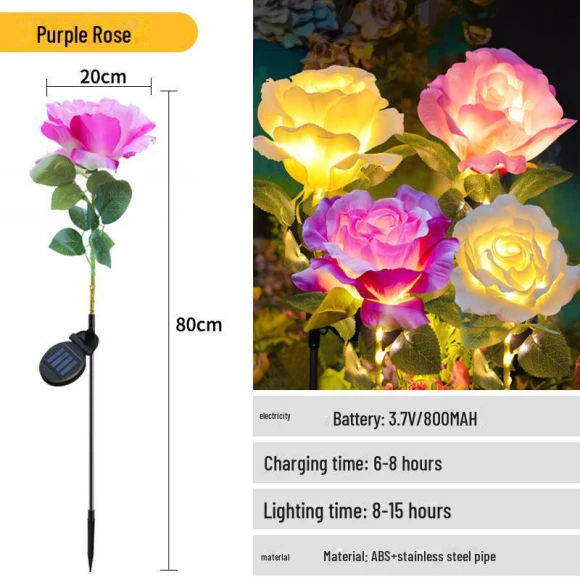 Solar Powered LED Garden Light — Outdoor Post Lighting, AI Supermarket