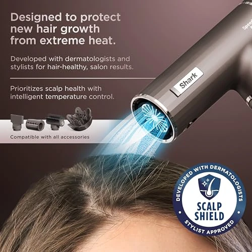 SpeedStyle Pro Flex Professional Performance High-Velocity Hair Dryer System with Scalp Shield & IQ Speed Styling and..., Shark