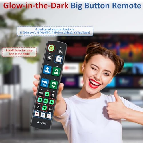 Universal Big Button TV Remote Replacement — Remote Controls, Gvirtue