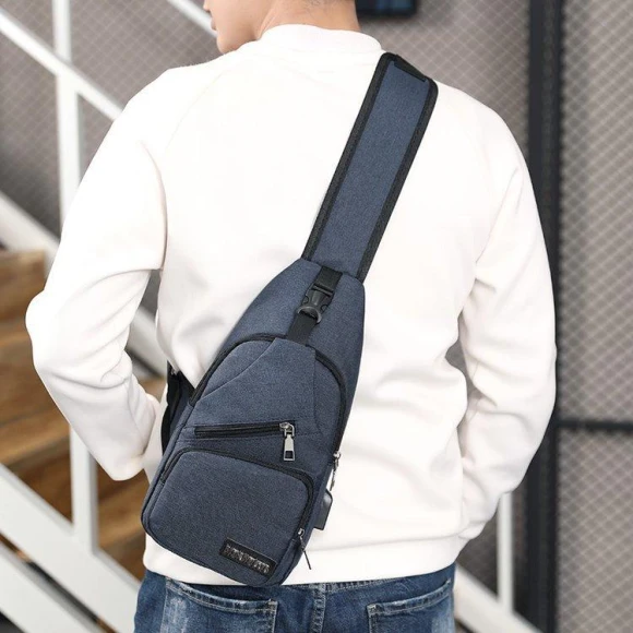 USB Smart Chest Bag, Cumquat