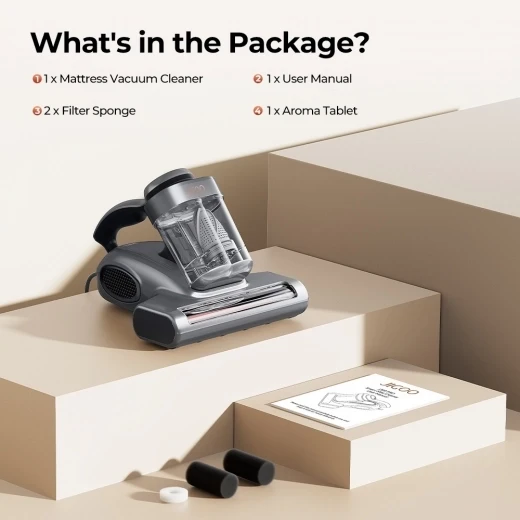 Smart Dual-Cup Mattress Vacuum Cleaner — Robot Vacuum, JIGOO