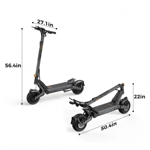 Dual Motor Foldable Electric Scooter, Ausom