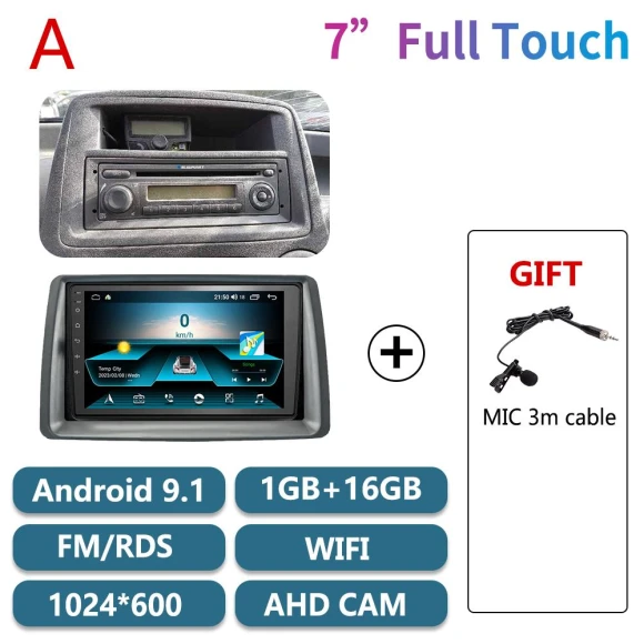 2 Din Android Car Stereo for FIAT Panda 2003-2012 with WIFI, Multimedia Player, Head Unit Navigation, Carplay, Auto 4G — Car Infotainment System, Auto Launcher
