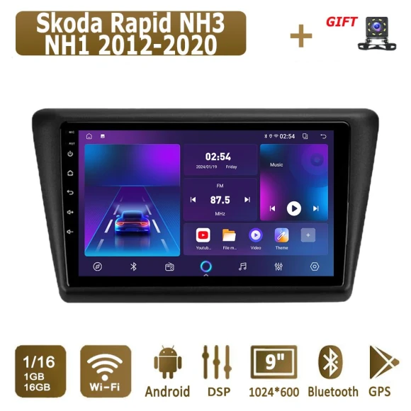 Android Car Radio for Skoda Rapid NH3 NH1 2012-2020 Multimedia Player Head Unit Stereo GPS Navigation BT WIFI — Car Infotainment System, icreative