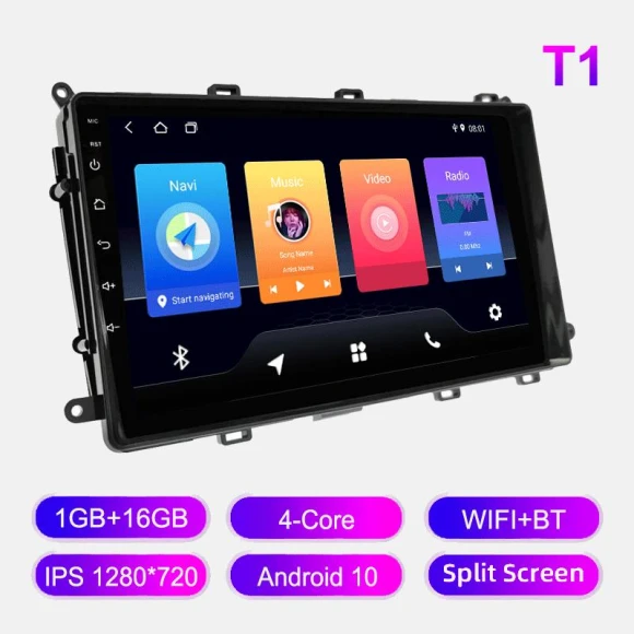 Android Car Radio for Toyota Corolla 2017-2018 Multimedia Player Head Unit Stereo GPS Navigation BT WIFI 1+16GB — Car Infotainment System, GHLHS