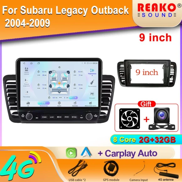 Android Car Stereo with CarPlay, GPS Navigation, Bluetooth, and Multimedia Player — Car Infotainment System, Reakosound