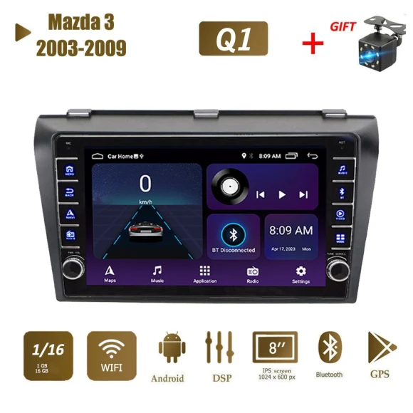 Car Multimedia Player with Android Button, Navigation, GPS, and Stereo — Car Infotainment System, icreative