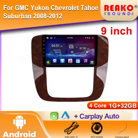 Car Multimedia Player with CarPlay and Android Auto — Car Infotainment System, Reakosound