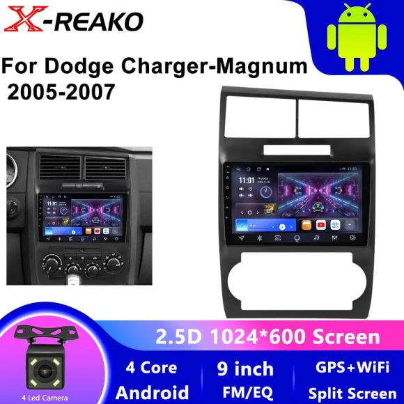 Car Radio Multimedia System with Wireless CarPlay, Android Auto, GPS Navigation, and Video Player — Car Infotainment System, X-REAKO