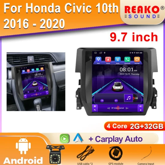 Car Stereo with Android Auto and CarPlay — Car Infotainment System, Reakosound