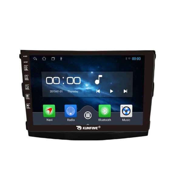 CarPlay and Android Auto Car Radio with Navigation, Multimedia Player, GPS, RDS, DSP, Wi-Fi, Stereo — Car Infotainment System, KUNFINE
