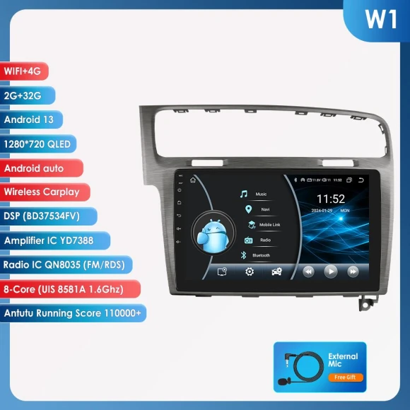 10.1 Inch CarPlay 4G 2 Din Android 13 Car Radio — Car Infotainment System, OSSURET