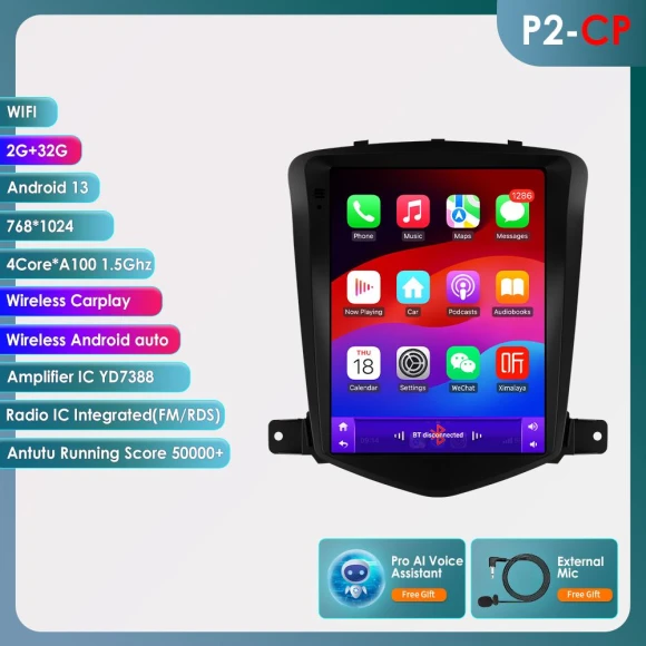 9.7-inch Android Car Radio with CarPlay and 4G-LTE — Car Infotainment System, OSSURET