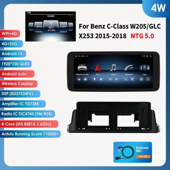 Android 14 Octa Core Smart Car System with Carplay and Android Auto Support — Car Infotainment System, Hizpo