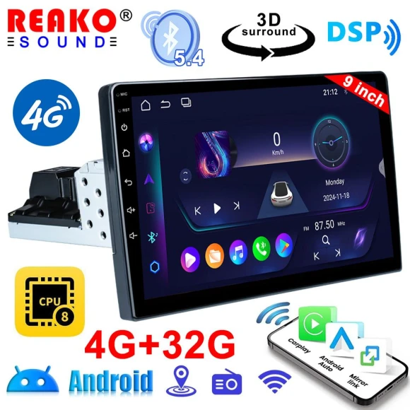 Car Multimedia Player with GPS Navigation — Car Infotainment System, Reakosound