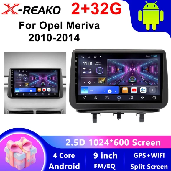 Car Video Player with GPS Navigation, Built-in DSP, CarPlay, and Android Head Unit — Car Infotainment System, X-REAKO