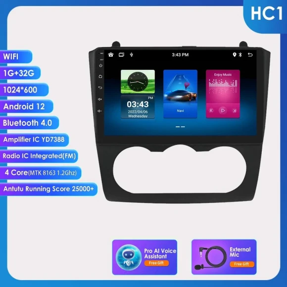 CarPlay AI Android Car Stereo with GPS Navigation — Car Infotainment System, Hizpo