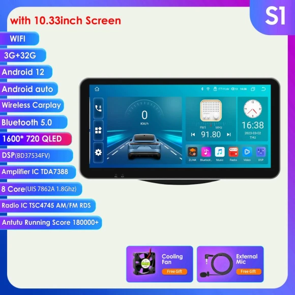 CarPlay Android Auto Radio — Car Infotainment System, Hizpo