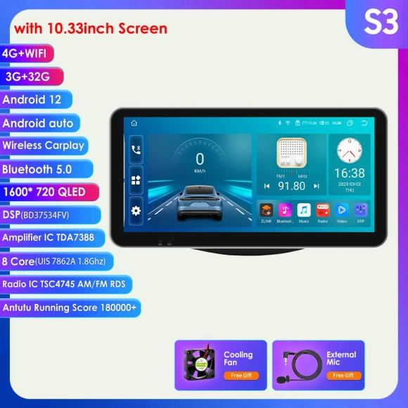 CarPlay Android Auto Radio — Car Infotainment System, Hizpo