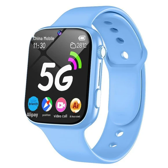 Kids Smart Watch with GPS, Video Call, Alipay, and Alarm Clock in Blue — Kids Smart Watch, Smarter than future